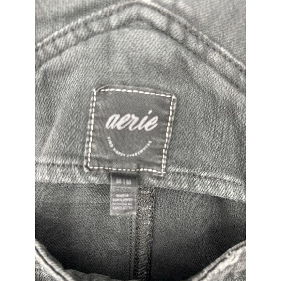 Aerie Wide Leg Overalls Gray Denim Womens Medium Boho - Picture 12 of 12